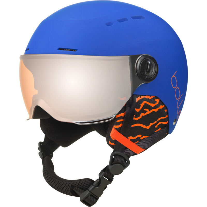 QUIZ VISOR, MATTE ROYAL BLUE-Orange Gun Visor Cat. 2, hi-res image number null